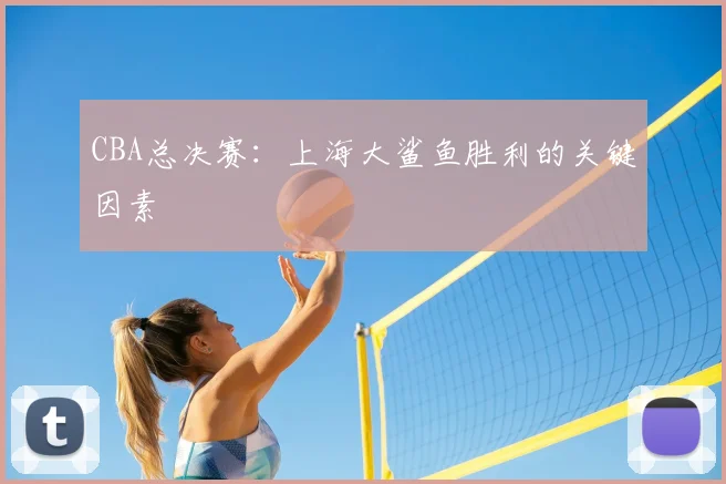 CBA总决赛：上海大鲨鱼胜利的关键因素